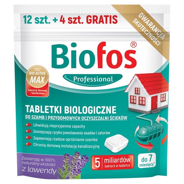 BIOFOS TABLETKI DO SZAMBA 12szt.+ 4 szt. gratis zdjęcie 2
