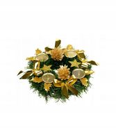 WIENIEC ŚWIĄTECZNY ADWENTOWY DEKORACJA ZŁOTY 25