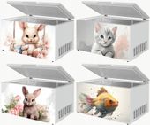 Naklejka samoprzylepna na zamrażarkę zmywarkę pralkę AKWARELOWE ZWIERZĘTA