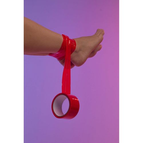 taśma bondage vanilla czerwona pvc 20 m 5 cm na Arena.pl