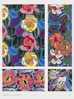 Plakat 75x100cm Kwiaty Art Deco v.8 , Bénédictus Vintage do Salonu