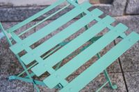 Zestaw Meble ogrodowe na balkon stolik 2 krzesła MIĘTOWE stalowe Składane