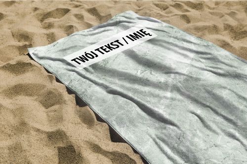 RĘCZNIK Marmur zielony z twoim dowolnym tekstem 150x70cm 046H na Arena.pl