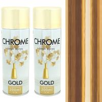 ZŁOTA CHROMOWANA FARBA LAKIER SPRAY CHROM 200 ML