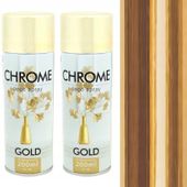ZŁOTA CHROMOWANA FARBA LAKIER SPRAY CHROM 200 ML