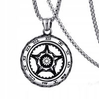 NASZYJNIK Srebrny Łańcuszek KWIAT GWIAZDA 326