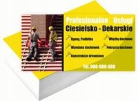 Wizytówki firmowe Foliowane 1000szt różne wzory USŁUGI CIESIELSKO-DEKARSKIE