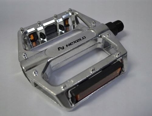 PEDAŁY ROWEROWE MTB BMX ALUMINIOWE Z ODBLASKAMI DO ROWERU SREBRNE na Arena.pl