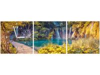 30 90CM OBRAZ 3 ELEM JEZIORO PLITVICE JESIENIĄ ŚCIENNY PŁOTNO DRUK