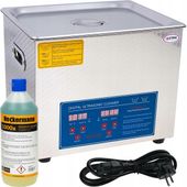 MYJKA WANNA ULTRADŹWIĘKOWA MYCIA CZĘŚCI STALI Z KOSZEM 15L 400W + PŁYN 1L