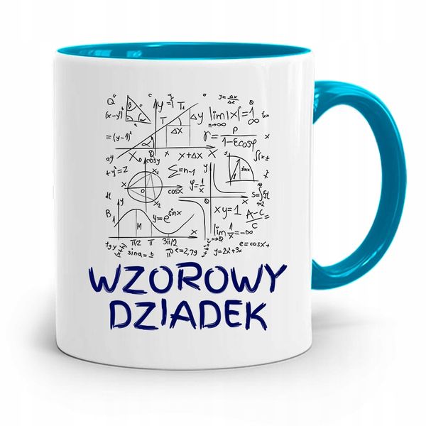 Kubek Błękitny Dzień Dziadka Wzorowy Dziadek Z Nadrukiem Ze Zdjęciem zdjęcie 1