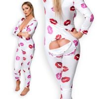 PIŻAMA DAMSKA Rozpinana z Klapką Długa USTA 209 M