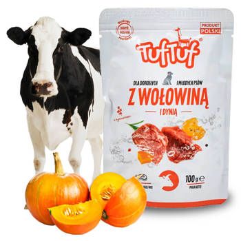 Mokra karma dla psa 65% mięsa saszetki 40 x 100g, zestaw Tuf Tuf mix smaków na Arena.pl