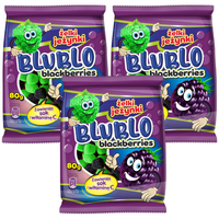 BLUBLO Żelki jeżynki 80g x 3 sztuk