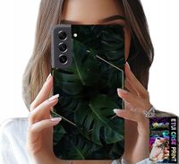 ETUI DO SAMSUNG GALAXY S21 FE - ELEGANCKIE LIŚCIE MODNE WZORY NA CASE