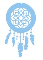 Ł4 Łapacz snów zawieszka ozdoba ażur dekor błękit