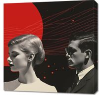 Obraz 70x70cm Futurystyczne Retro Szykany