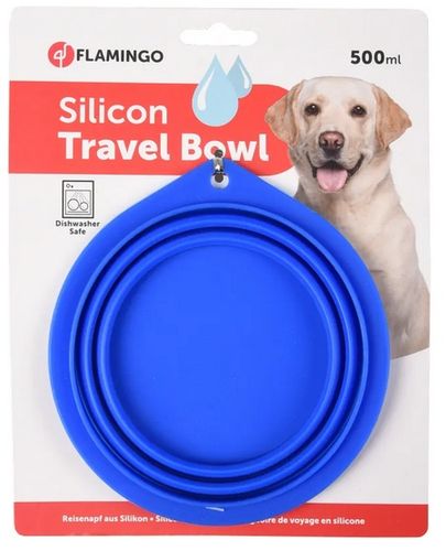 Flamingo Miska Podróżna Niebieska 500Ml [44038] na Arena.pl