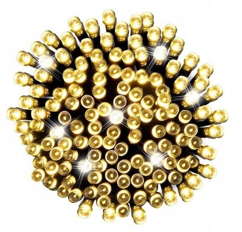 Lampki Choinkowe 1000 LED 72 m Białe Ciepłe Flash Zewnętrzne Wewnętrzne na Arena.pl