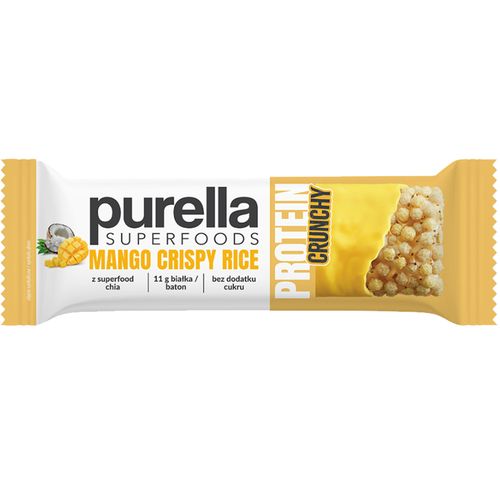 Purella Superfoods PROTEIN BAR BATON PROTEINOWY MANGO CRISPY RICE 45g na Arena.pl