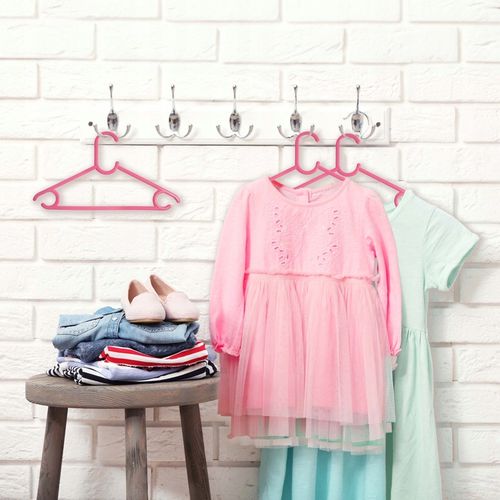 Wieszaki dziecięce dla dzieci na ubrania różowe 25 sztuk ubraniowe na Arena.pl