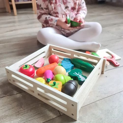 Drewniane Warzywa i Owoce do Krojenia na Rzepy dla Dzieci Zestaw na Prezent na Arena.pl