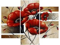 70 90CM OBRAZ 3 ELEM POLNE MAKI ŚCIENNY PŁÓTNO