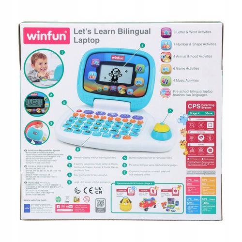 WINFUN LAPTOP DWUJEZYCZNY Edukacyjny interaktywny WINFUN na Arena.pl