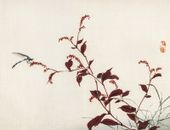 Plakat 65x50cm Dragonfly, Kōno Bairei Japoński Vintage do Salonu