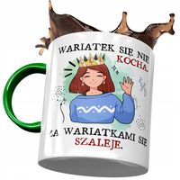 Kubek Zielony Śmieszny Wariatek Się Nie Kocha Z Nadrukiem Ze Zdjęciem