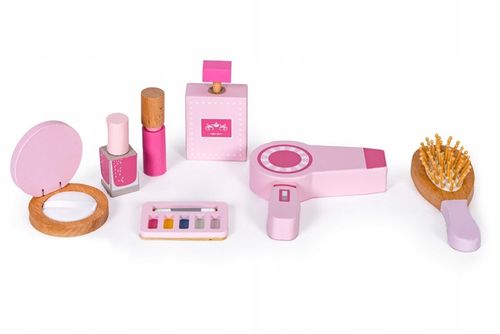 TOALETKA DZIECIĘCA ZABAWKOWA DUŻA Z LUSTREM TABORECIKIEM 7 DODATKÓW ECOTOYS na Arena.pl