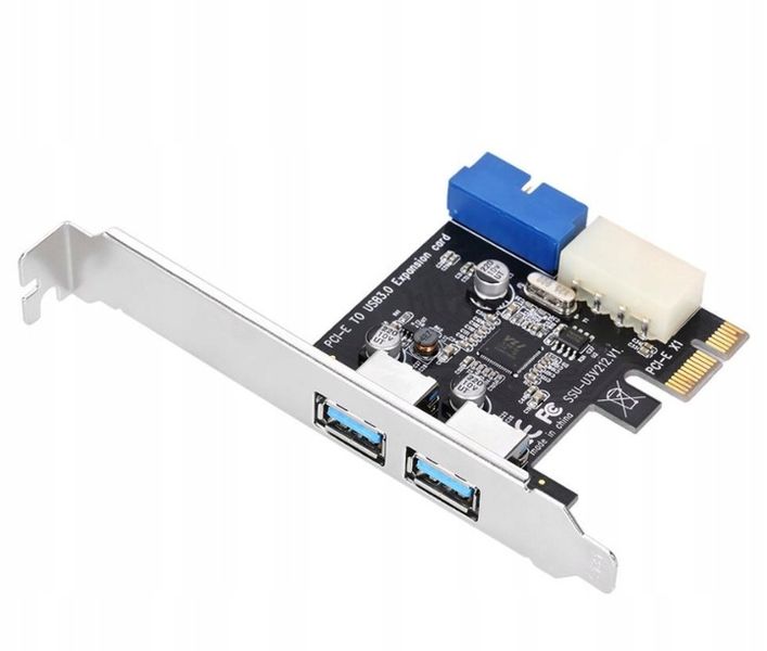 Kontroler pci-e 2x usb 3.0 19 pin molex 4pin zdjęcie 1