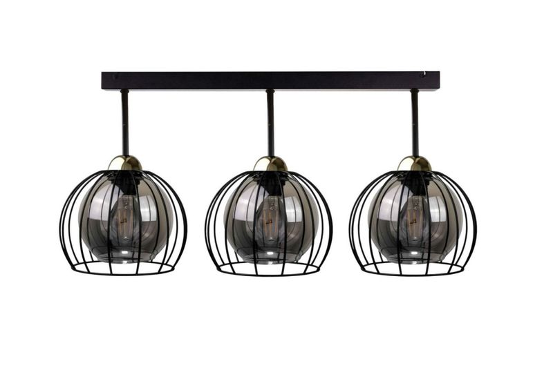 Lampa sufitowa 3xE27 SOLO BLACK/GOLD zdjęcie 1