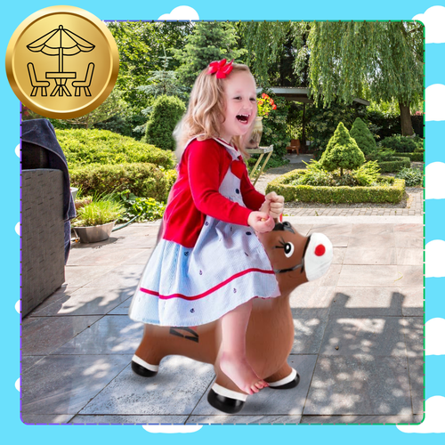 skoczek dla dzieci do skakania gumowy z pompką osiołek na Arena.pl