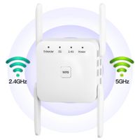 Repeater WiFi 1200 Mb/s 5 GHz 2,4 GHz wzmacniacz sygnału Internetu WiFi dom