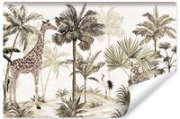 Fototapeta Ścienna Natura Dżungla Dzikie ZWIERZĘTA Styl Boho 368cm x 254cm