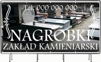 BANER REKLAMOWY 130x80cm projekt w cenie różne wzory NAGROBKI KAMIENIARSTWO