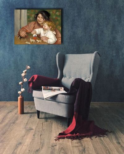 Child with Toys   Gabrielle and the Artist_s Son, Jean, Auguste Renoir - obraz na płótnie 40x30 cm na Arena.pl