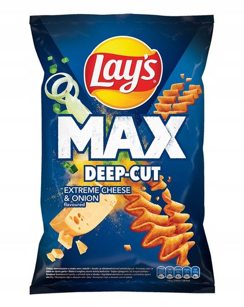 Lay's Max Deep-Cut ser-cebulka 120 g zdjęcie 1