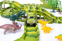 TOR SAMOCHODOWY WYŚCIGOWY PARK DINOZAURÓW MAGIC TRACK 240 elementów / 360cm