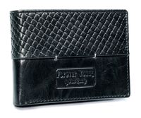 czarny portfel męski skórzany - forever young®