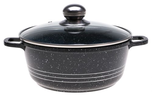 GARNEK MARMUROWY Czarny 26cm INDUKCJA 5,2l 2156 na Arena.pl