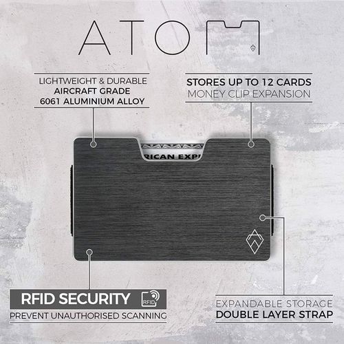 Atom Portfel Kompaktowy Uchwyt Na Karty Z Klipsem na Arena.pl