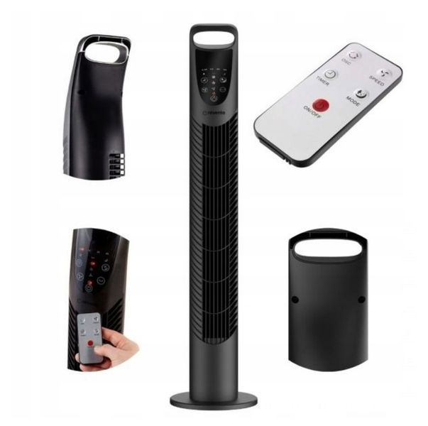 Wentylator Wiatrak Kolumnowy Obrotowy + PILOT Revento Zephyr Black Czarny zdjęcie 11