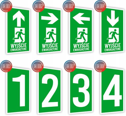 Tabliczka ewakuacyjna informacyjna z nadrukiem 20x10 cm exit na Arena.pl