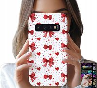 ETUI DO SAMSUNG GALAXY S10 - CZERWONE WSTĄŻKI WSTĄŻKA MODNE WZORY