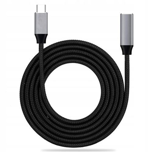 Kabel Przedłużacz USB-C 3.1 Thunderbolt 3 100W 5A 4K do 10Gbps Oplot 3m na Arena.pl