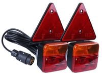 Zestaw lamp tylnych z trójkątnymi odblaskami, na magnes