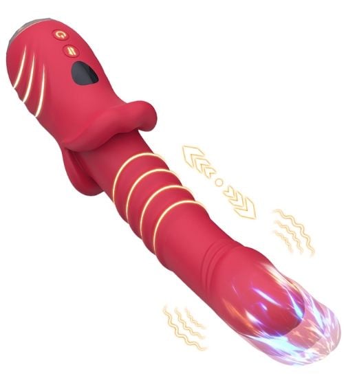 Posuwisty czerwony wibrator zdjęcie 1