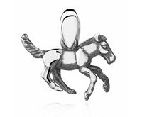 Elegancki oksydowany srebrny wisior koń konik kucyk srebro 925 KS0078